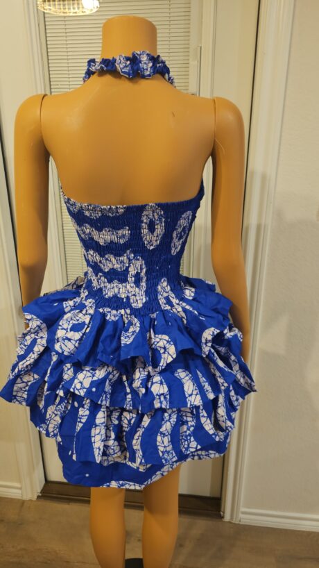 Peace in every step 💙✨ The Amani Royal Blue Cap Gown is smokey Ankara elegance with a calm, regal presence.