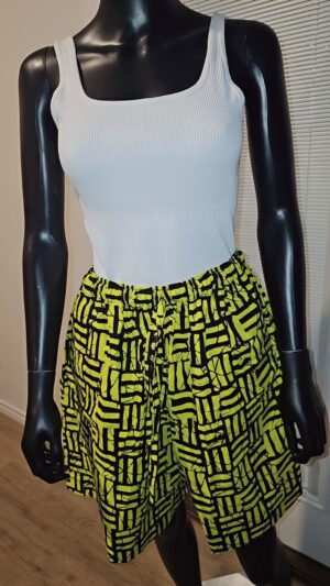 Bold yellow. Classic black. Pure Zuri 💛🖤 The Zuri Ankara Short Set is your go-to for effortless style.